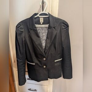 Tristan Elegant Black Women's Stretch Denim Look Blazer Size 14 Ladies
